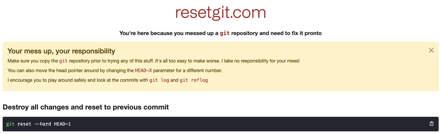 reset git screen grab